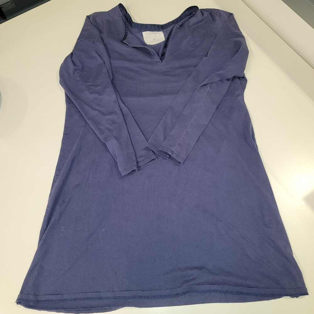 Nautica Blouse 3/4 Sleeves 1/4 Zip‎ Neck Size XL 100% cotton